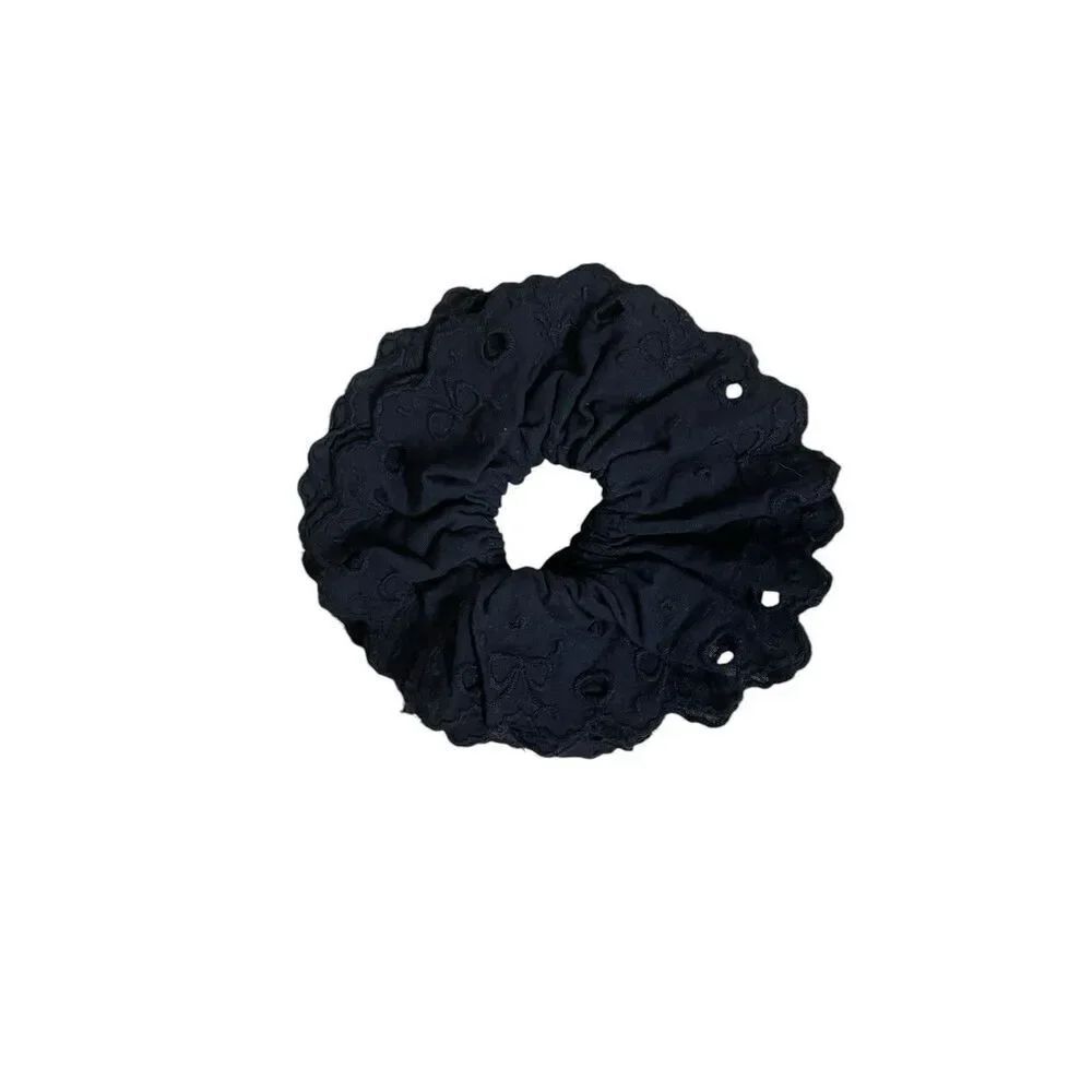 Black Lace Hair Scrunchie Elastic Hair Tie Stylish Accessory